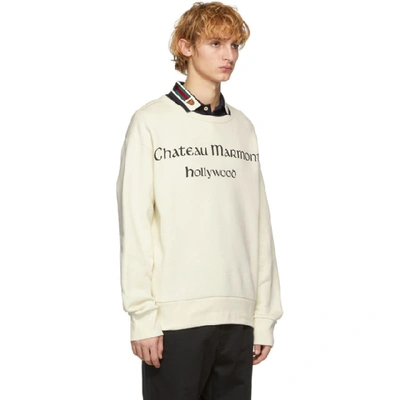 Shop Gucci Off-white 'chateau Marmont' Sweatshirt In 9395natural