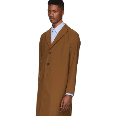 Shop Harris Wharf London Brown Light Technical Over Coat