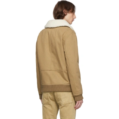 Shop A.p.c. Brown Bronze Jacket In Pbc Beige