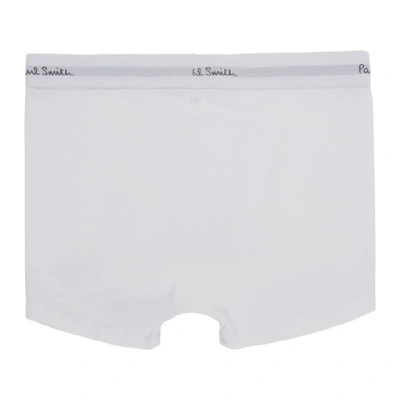 Shop Paul Smith Three-pack White Logo Boxer Briefs In 01 Wht