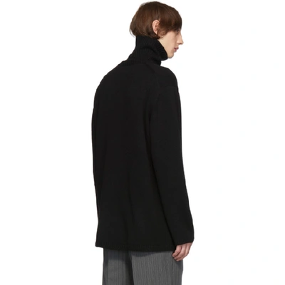 Shop Yohji Yamamoto Black Print Turtleneck