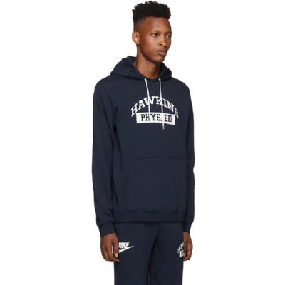 Nike Navy Stranger Things Edition Hawkins High Hoodie In 419college |  ModeSens