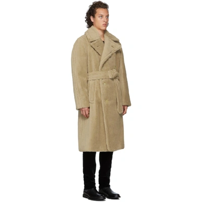 Shop Ralph Lauren Purple Label Tan Alpaca-blend Cuddle Coat In Camel