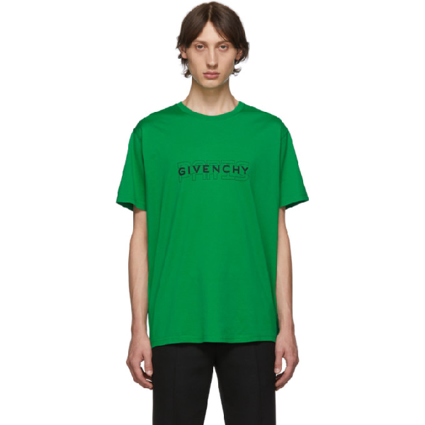 Givenchy Green Paris T-shirt In 329 