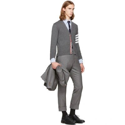 Shop Thom Browne Grey Classic Short V-neck Cardigan In Medgrey 038