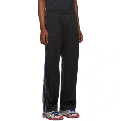 Shop Balenciaga Black Stripe Track Pants In 1000 Black