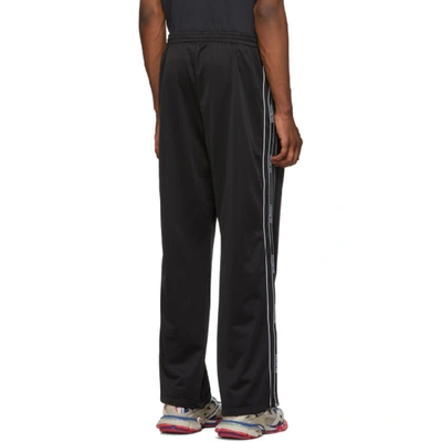 Shop Balenciaga Black Stripe Track Pants In 1000 Black