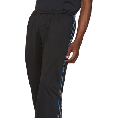 Shop Balenciaga Black Stripe Track Pants In 1000 Black