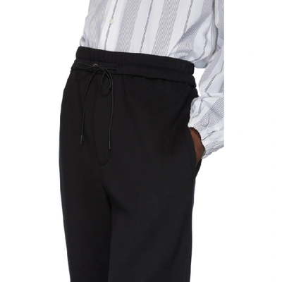 Shop 3.1 Phillip Lim Black Bonded Wide-leg Lounge Pants In Ba001 Black