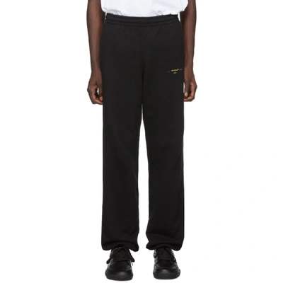 Shop Off-white Black Arrows Slim Lounge Pants In 1060 Blkylw