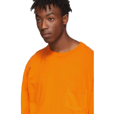 Shop Ksubi Orange Machine Hazard Long Sleeve T-shirt