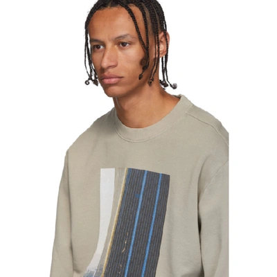 Shop Alyx 1017  9sm Beige Graphic Crewneck Sweatshirt In Beg0002