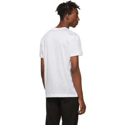 Shop Alexander Mcqueen White Embroidered Logo T-shirt In 9000 White