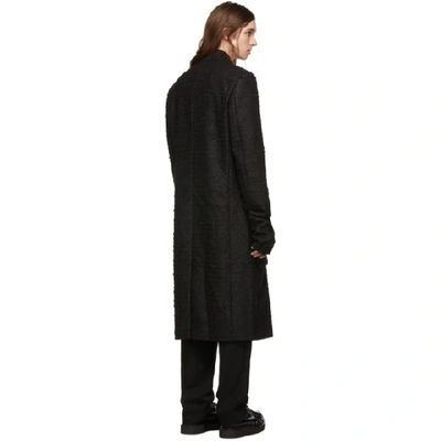 Shop Comme Des Garçons Homme Deux Comme Des Garcons Homme Plus Black Wool Finger Hole Coat In 1 Black