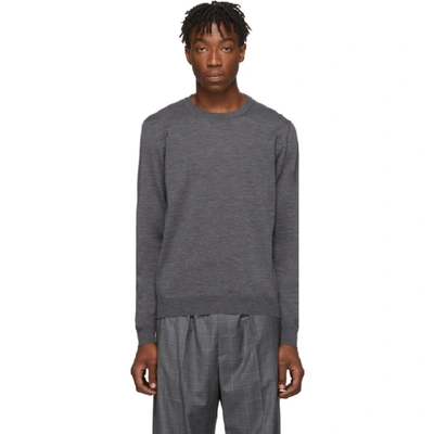 Shop Balenciaga Grey Fine Wool Sweater In 1167 Gryblk