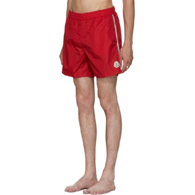 Shop Moncler Red Dolmias Beach Swim Shorts In 7-455.red