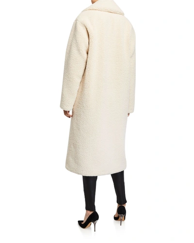 Shop A.l.c Elkin Sherpa Long Coat In Cream