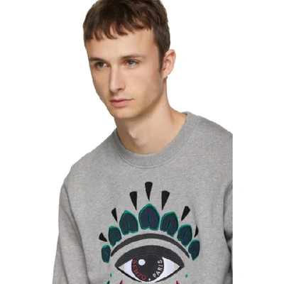 Shop Kenzo Grey Eye Classic Sweatshirt In 95 Grey