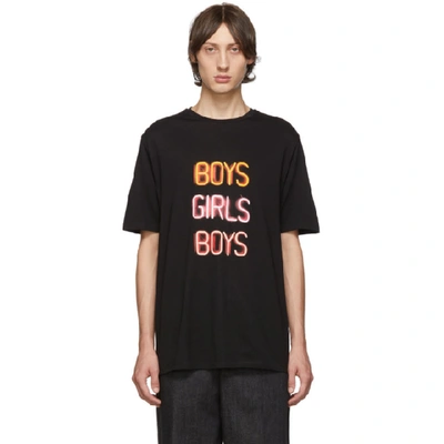 Shop Neil Barrett Black Boys Girls Boys T-shirt In 2453 Blk/or
