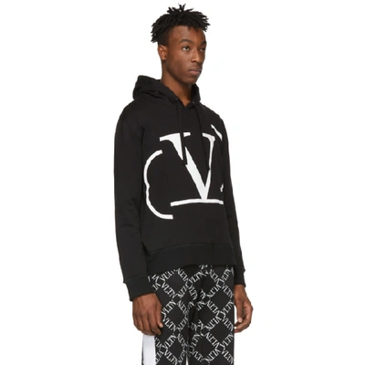 Shop Valentino Black V Hoodie