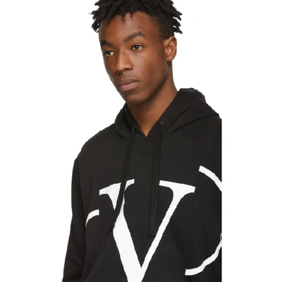 Shop Valentino Black V Hoodie