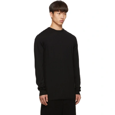 Shop Rick Owens Black Oversized Crewneck Sweater In 0921 Black