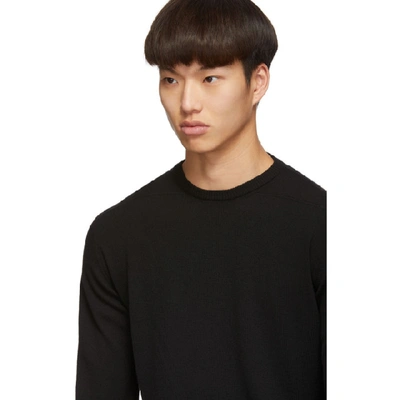 Shop Rick Owens Black Oversized Crewneck Sweater In 0921 Black