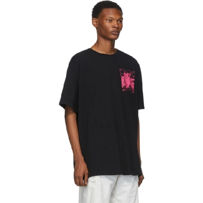 Shop Off-white Black And Pink Oversized Skulls Floating T-shirt In Blk Fus