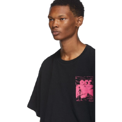 Shop Off-white Black And Pink Oversized Skulls Floating T-shirt In Blk Fus