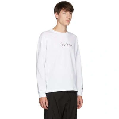 Shop Yohji Yamamoto White New Era Edition Long Sleeve T-shirt