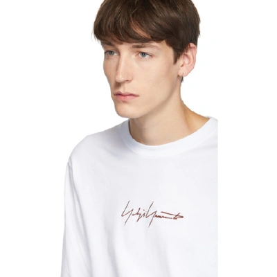 Shop Yohji Yamamoto White New Era Edition Long Sleeve T-shirt