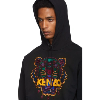 Shop Kenzo Black Tiger Hoodie In 99 - Black