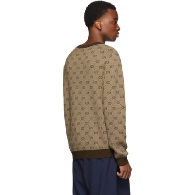 Shop Gucci Brown Gg Sweater In 2094 Camel