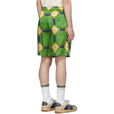 Shop Gucci Green Gg Marmont Shorts In 3086 Green