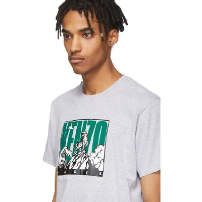 Shop Kenzo Grey Tiger Mountain T-shirt In 94 Prlgrey