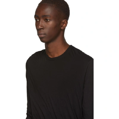 Shop Rick Owens Black Double Long Sleeve T-shirt In 09 Black