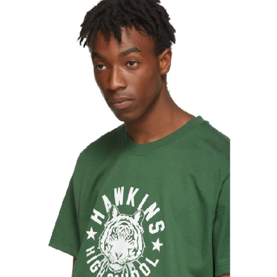 Shop Nike Green Stranger Things Edition Hawkins High T-shirt In 323firsail