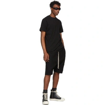 Shop Rick Owens Black Forever Basket Swinger Shorts In 09 Black