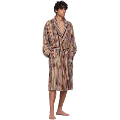 Shop Paul Smith Multicolor Striped Dressing Robe In 92 Multi