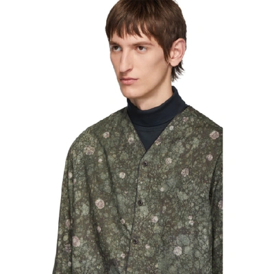 Shop Lemaire Green Sunspel Edition V-neck Shirt In 631 Moss Gr
