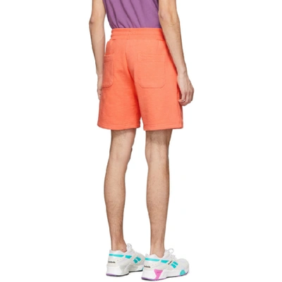 Shop Aimé Leon Dore Aime Leon Dore Orange French Terry Logo Shorts In Infrared