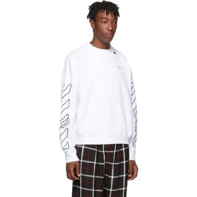 Shop Off-white White And Black Abstract Arrows Sweatshirt In 0110 Whtblk