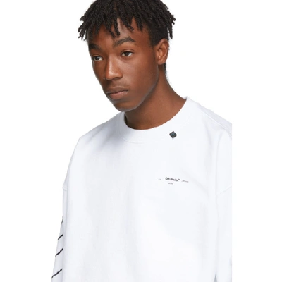 Shop Off-white White And Black Abstract Arrows Sweatshirt In 0110 Whtblk