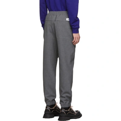 Shop Kenzo Grey Cropped Jog Trousers In 96 Mistgrey