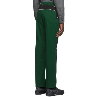 Shop Affix Green And Black Track Trousers In Green/black