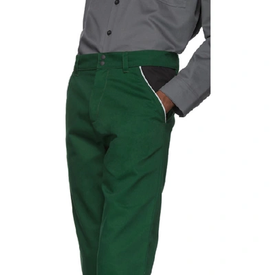 Shop Affix Green And Black Track Trousers In Green/black