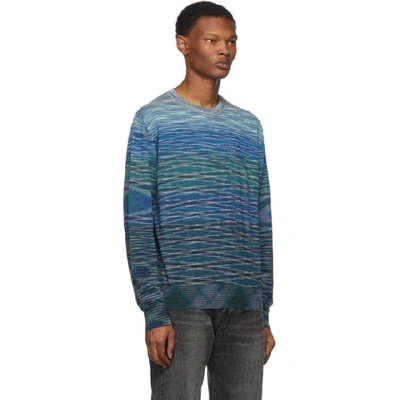 Shop Missoni Blue Wool Sweater In Multicolor