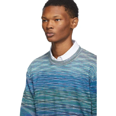 Shop Missoni Blue Wool Sweater In Multicolor