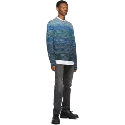 Shop Missoni Blue Wool Sweater In Multicolor