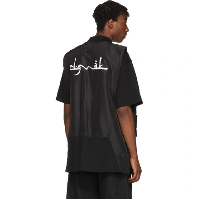 Shop D.gnak By Kang.d Black Embroidered Logo Vest